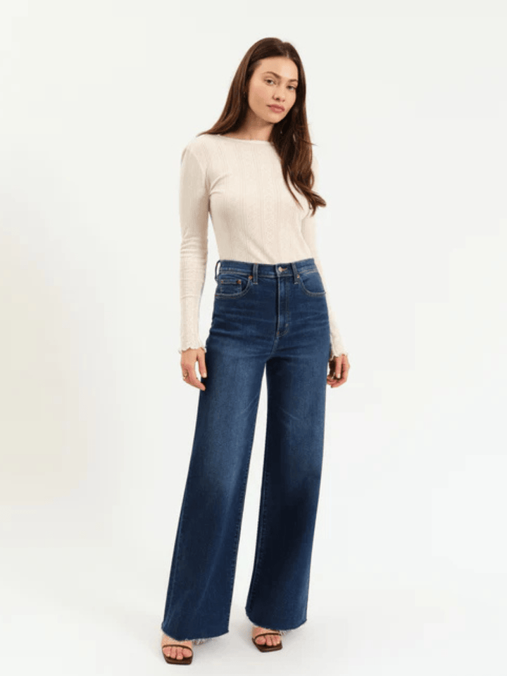 DAZE DENIM - Far Out High Rise Wide Leg Jeans - Jayden P Boutique