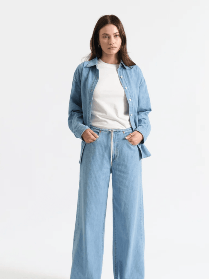 DAZE DENIM - Madison Mid Rise Wide Leg Jeans - Jayden P Boutique