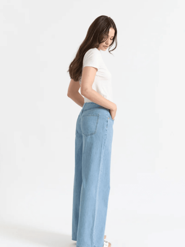 DAZE DENIM - Madison Mid Rise Wide Leg Jeans - Jayden P Boutique
