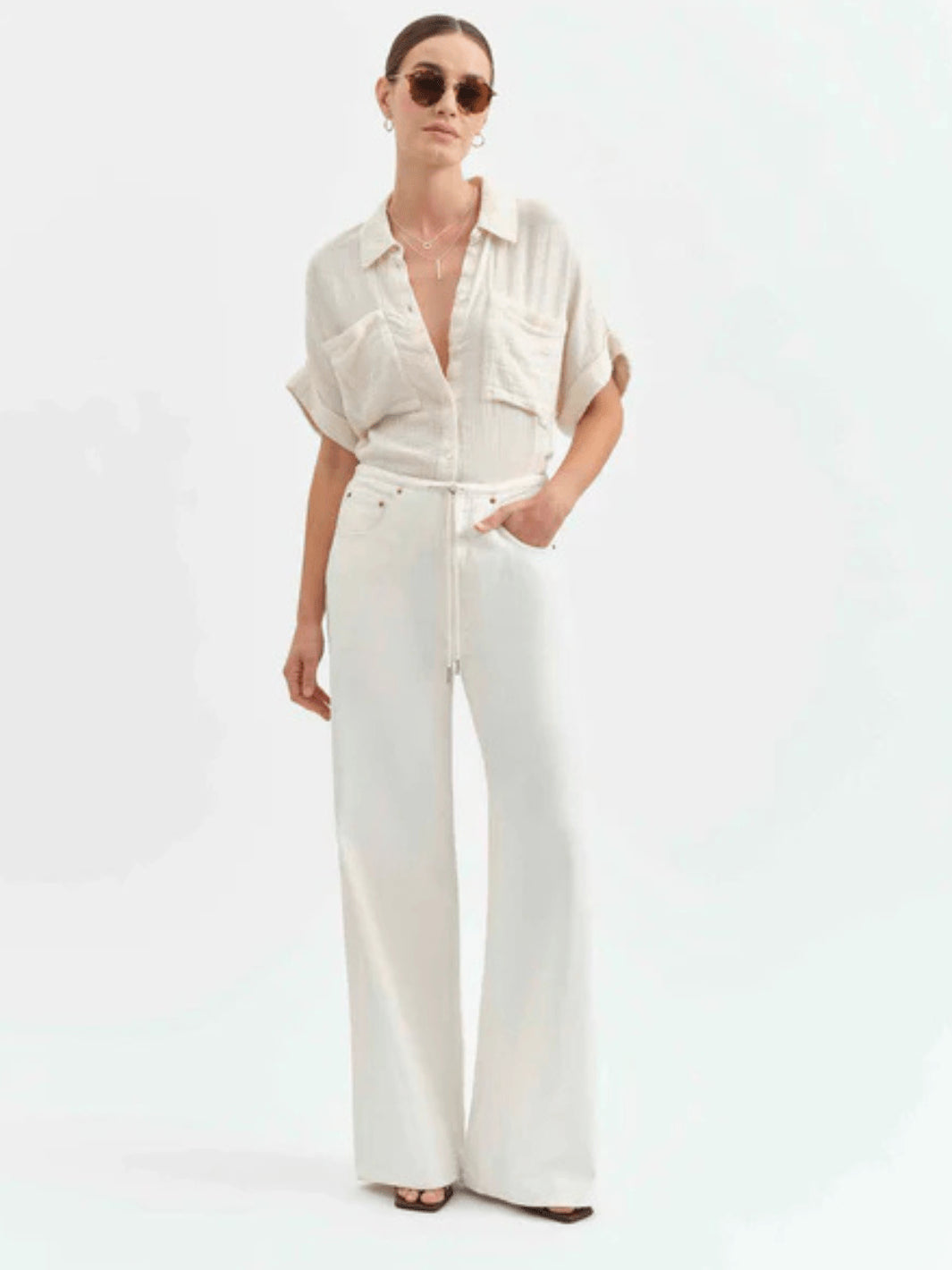 DAZE DENIM - Madison Mid Rise Wide Leg Jeans - Jayden P Boutique