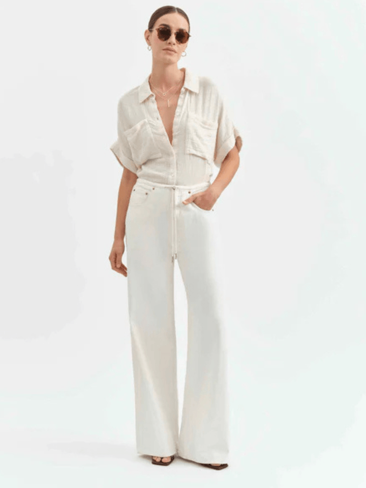 DAZE DENIM - Madison Mid Rise Wide Leg Jeans - Jayden P Boutique