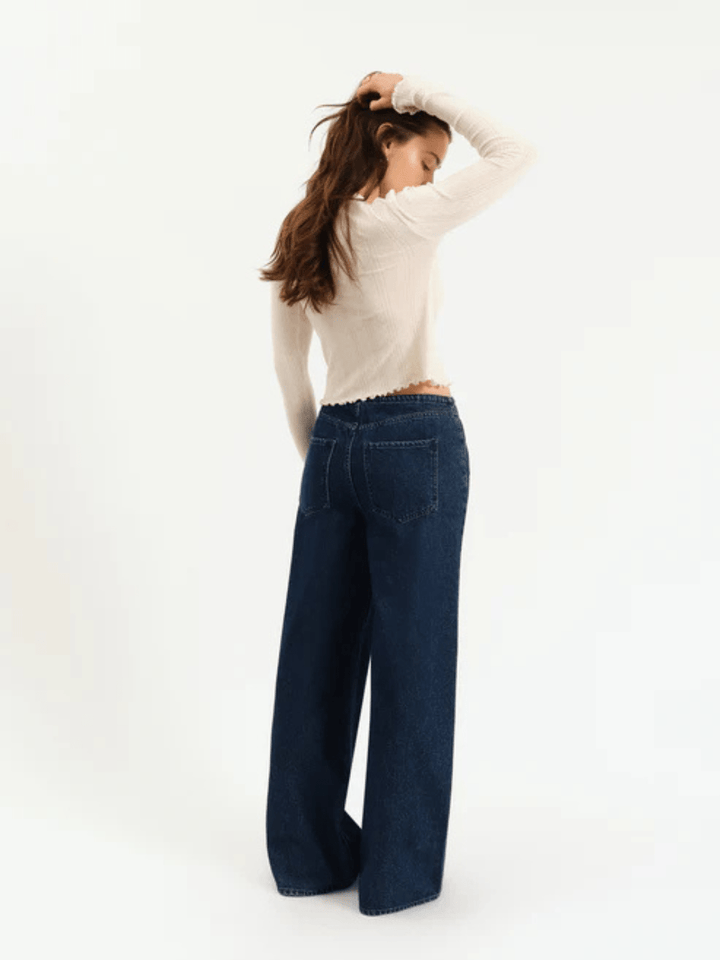 DAZE DENIM - Madison Mid Rise Wide Leg Jeans - Jayden P Boutique