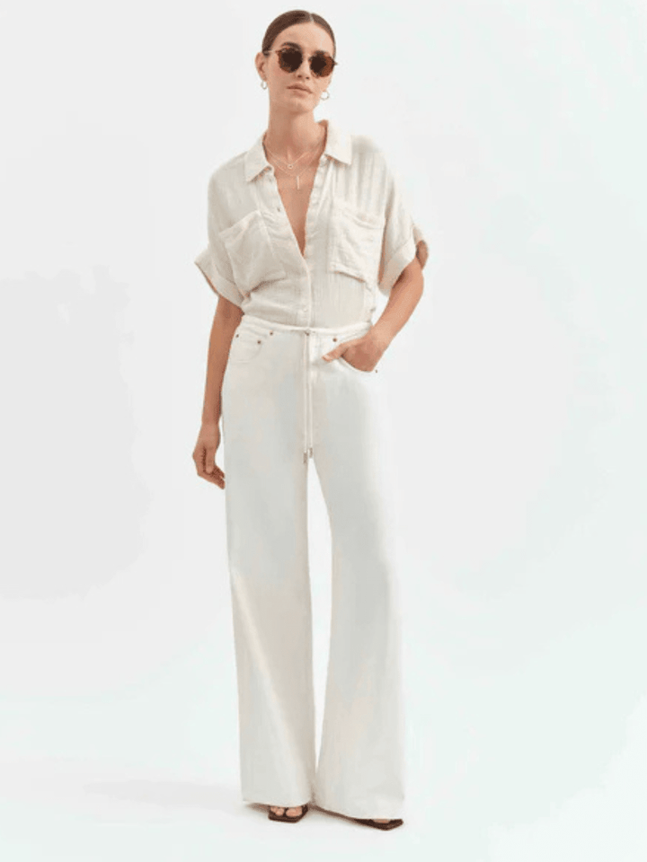 DAZE DENIM - Madison Mid Rise Wide Leg Jeans - Jayden P Boutique