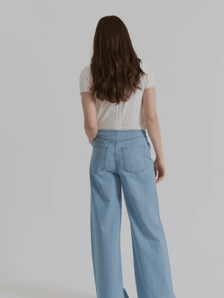DAZE DENIM - Madison Mid Rise Wide Leg Jeans - Jayden P Boutique