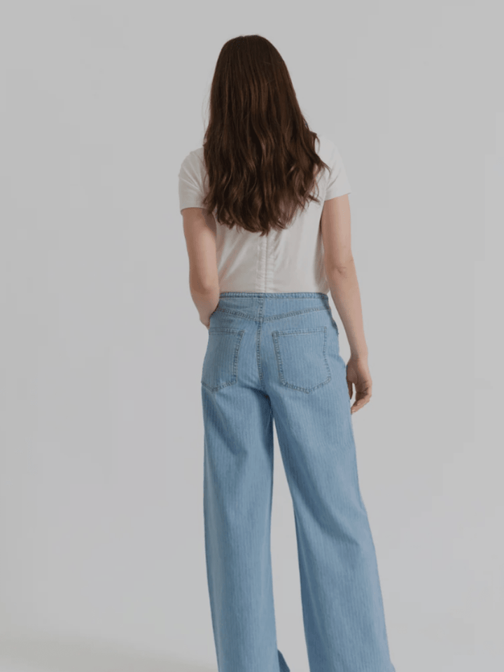 DAZE DENIM - Madison Mid Rise Wide Leg Jeans - Jayden P Boutique