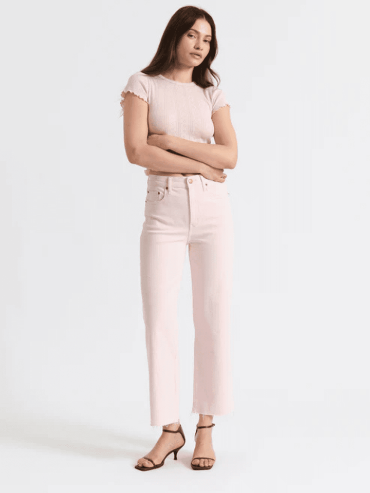 DAZE DENIM - Pleaser High Rise Wide Ankle Jeans - Jayden P Boutique