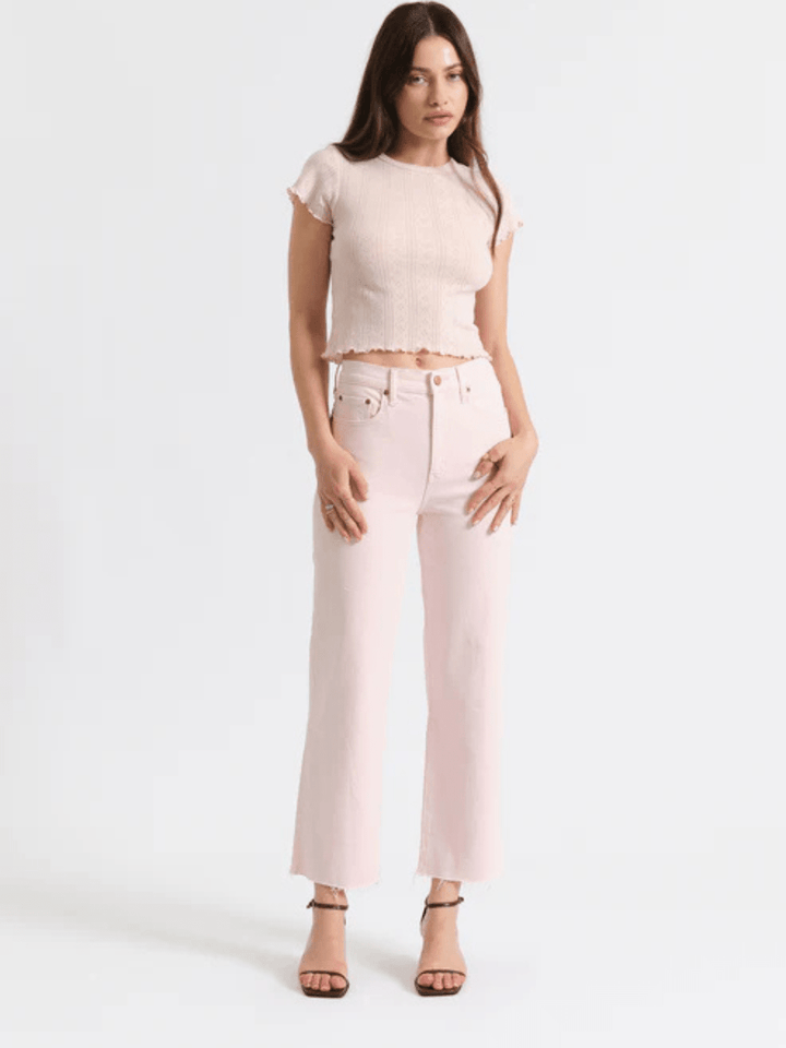 DAZE DENIM - Pleaser High Rise Wide Ankle Jeans - Jayden P Boutique