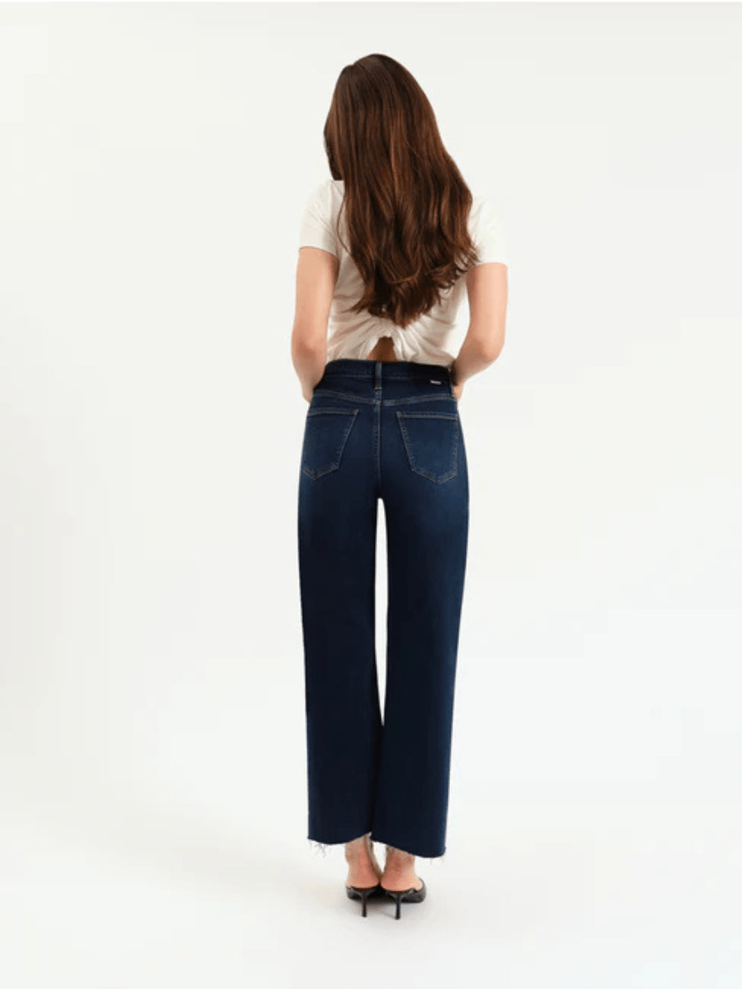 DAZE DENIM - Pleaser High Rise Wide Ankle Jeans - Jayden P Boutique