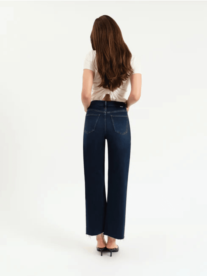 DAZE DENIM - Pleaser High Rise Wide Ankle Jeans - Jayden P Boutique