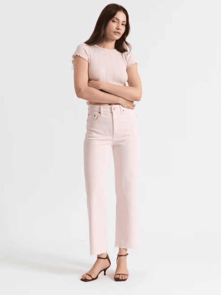 DAZE DENIM - Pleaser High Rise Wide Ankle Jeans - Jayden P Boutique