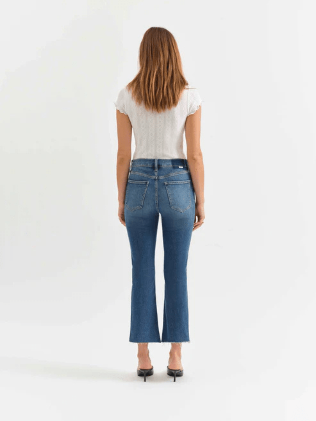 DAZE DENIM - Shy Girl High Rise Crop Flare Jeans - Jayden P Boutique