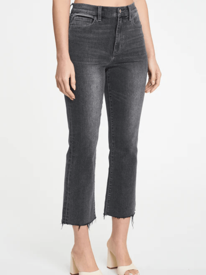 DAZE DENIM - Shy Girl High Rise Crop Flare Jeans - Jayden P Boutique