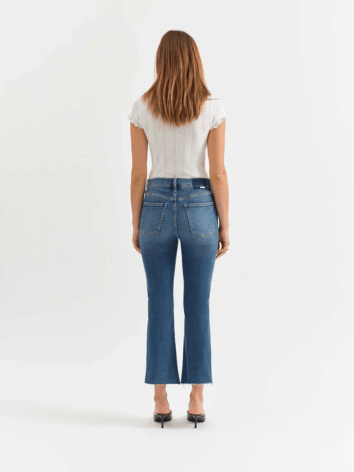 DAZE DENIM - Shy Girl High Rise Crop Flare Jeans - Jayden P Boutique