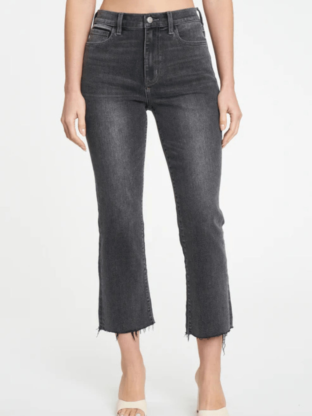 DAZE DENIM - Shy Girl High Rise Crop Flare Jeans - Jayden P Boutique