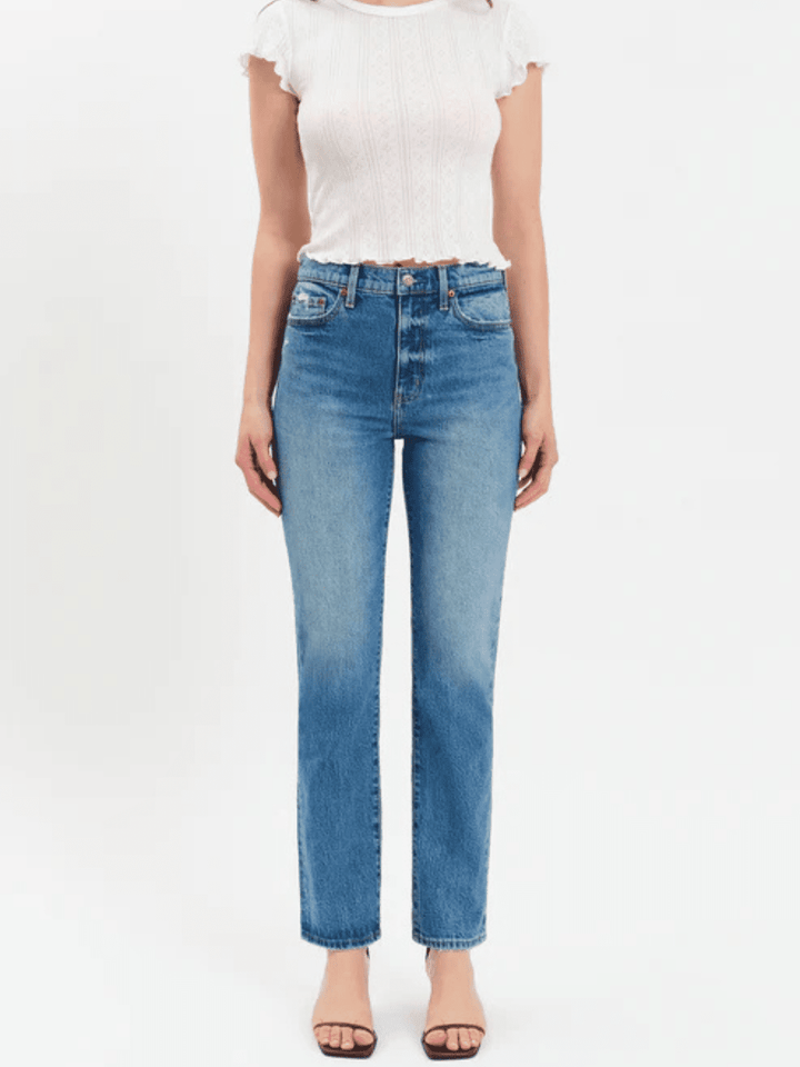 DAZE DENIM - Smarty Pants High Rise Slim Straight - Jayden P Boutique