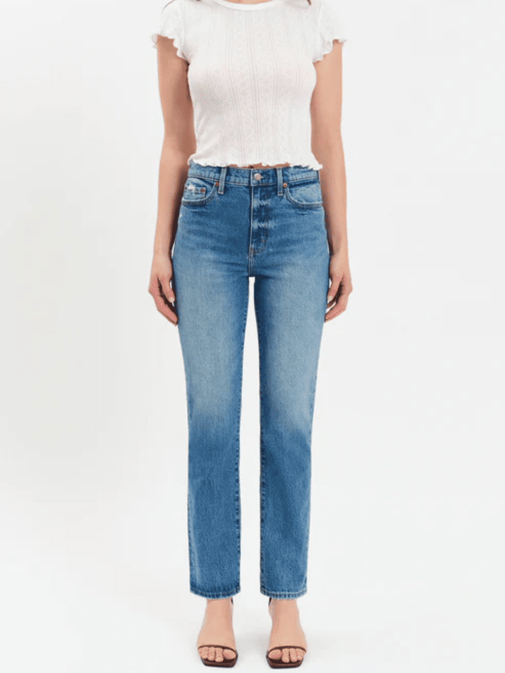 DAZE DENIM- Smarty Pants High Rise Slim Straight - Jayden P Boutique
