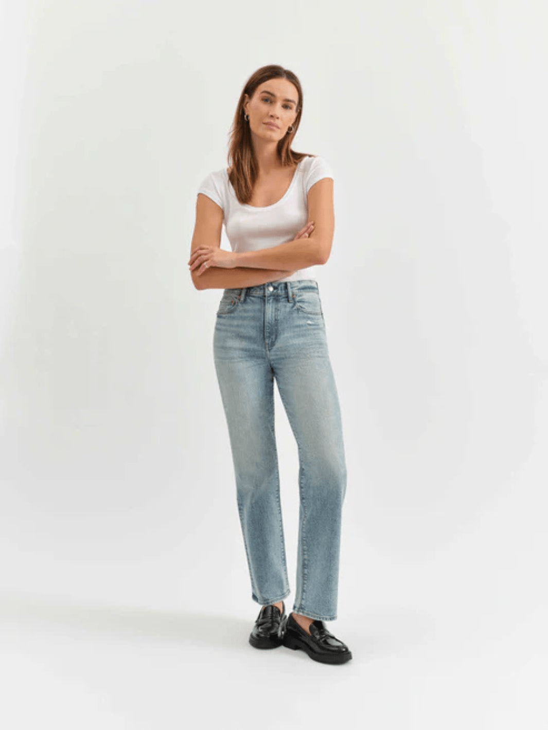 DAZE DENIM - Sundaze High Rise Vintage Straight Jeans - Jayden P Boutique
