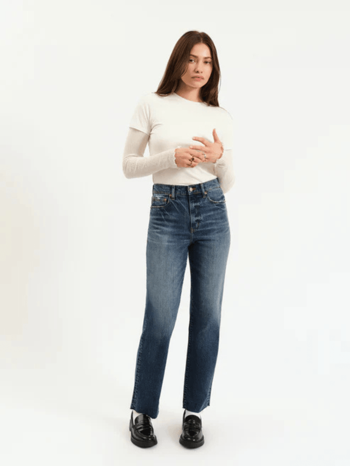 DAZE DENIM - Sundaze High Rise Vintage Straight Jeans - Jayden P Boutique