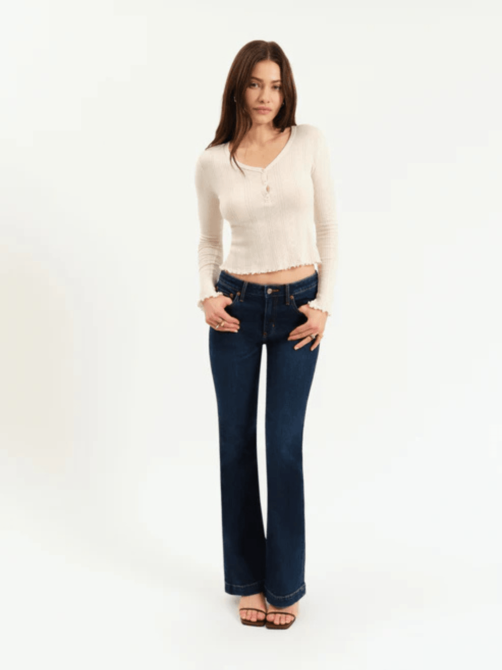 Daze Denim - The Heartbreaker Mid Rise Flare - Jayden P Boutique