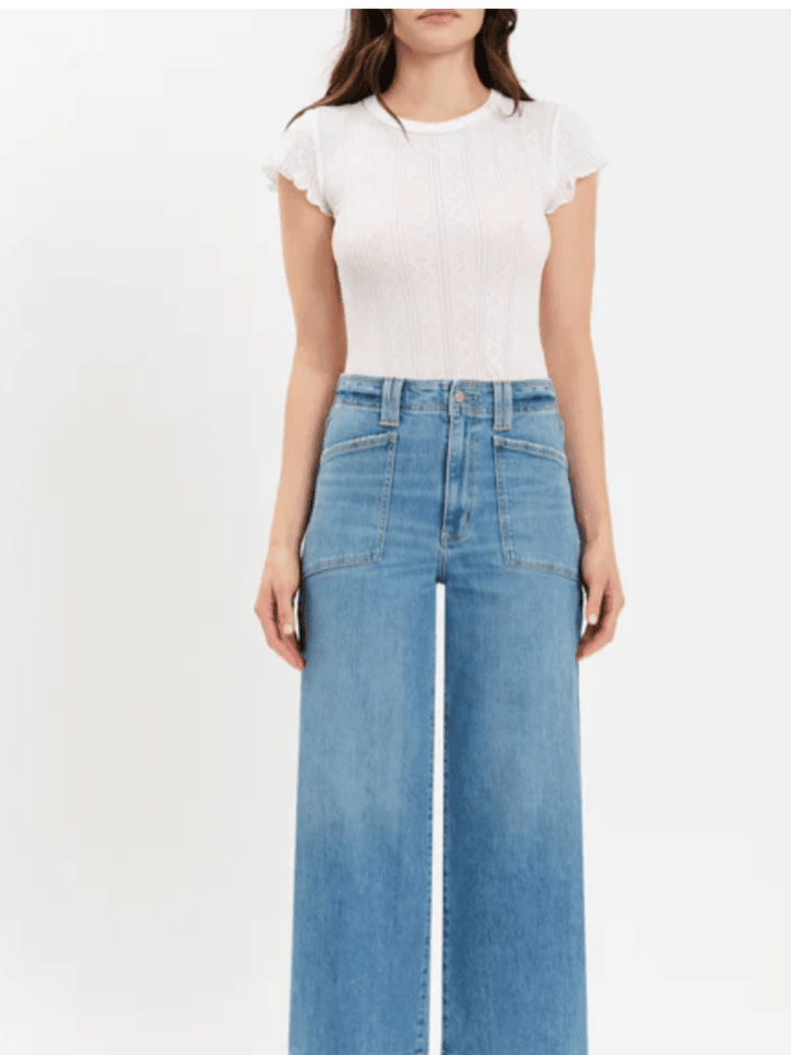 DAZE DENIM- Valley Girl High Rise Patch Pocket Ankle - Jayden P Boutique