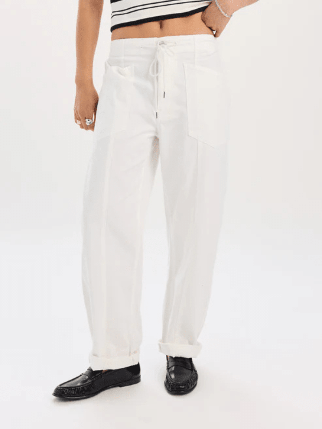 Daze Denim Villa Drawstring Barrel Leg Pant - Jayden P Boutique