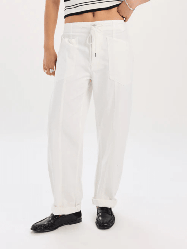 Daze Denim Villa Drawstring Barrel Leg Pant - Jayden P Boutique