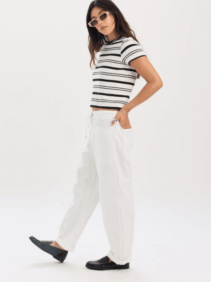 Daze Denim Villa Drawstring Barrel Leg Pant - Jayden P Boutique