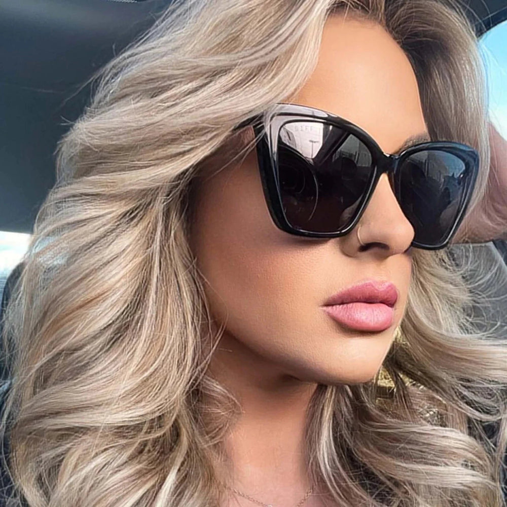 Diff Eyewear Becky II - Black + Dark Smoke + Polarized Sunglasses - Jayden P Boutique
