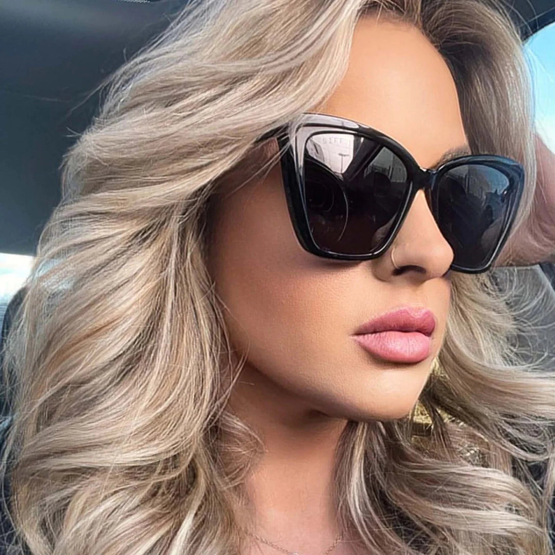 Diff Eyewear Becky II - Black + Dark Smoke + Polarized Sunglasses - Jayden P Boutique