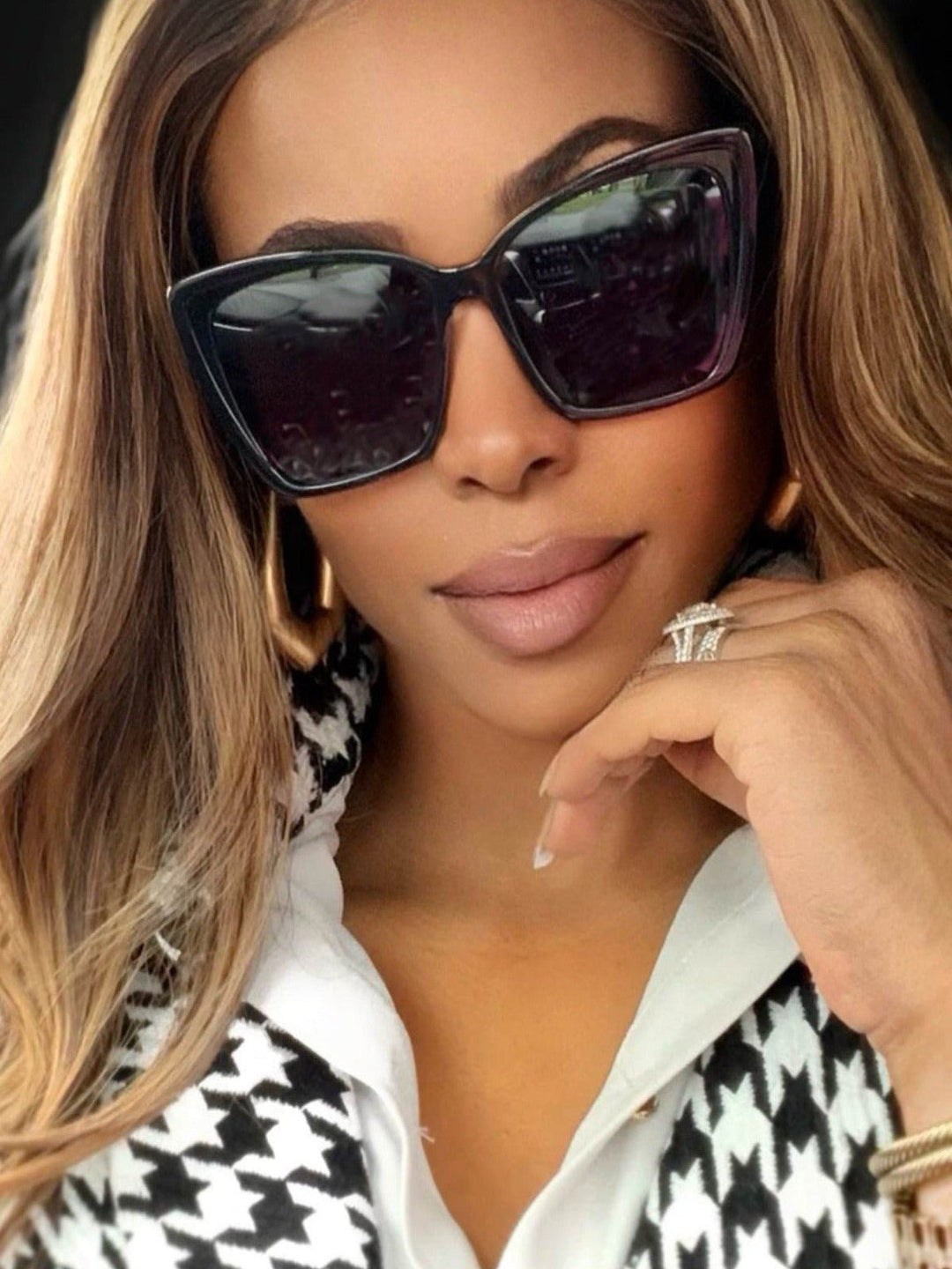 Diff Eyewear Becky II - Black + Dark Smoke + Polarized Sunglasses - Jayden P Boutique