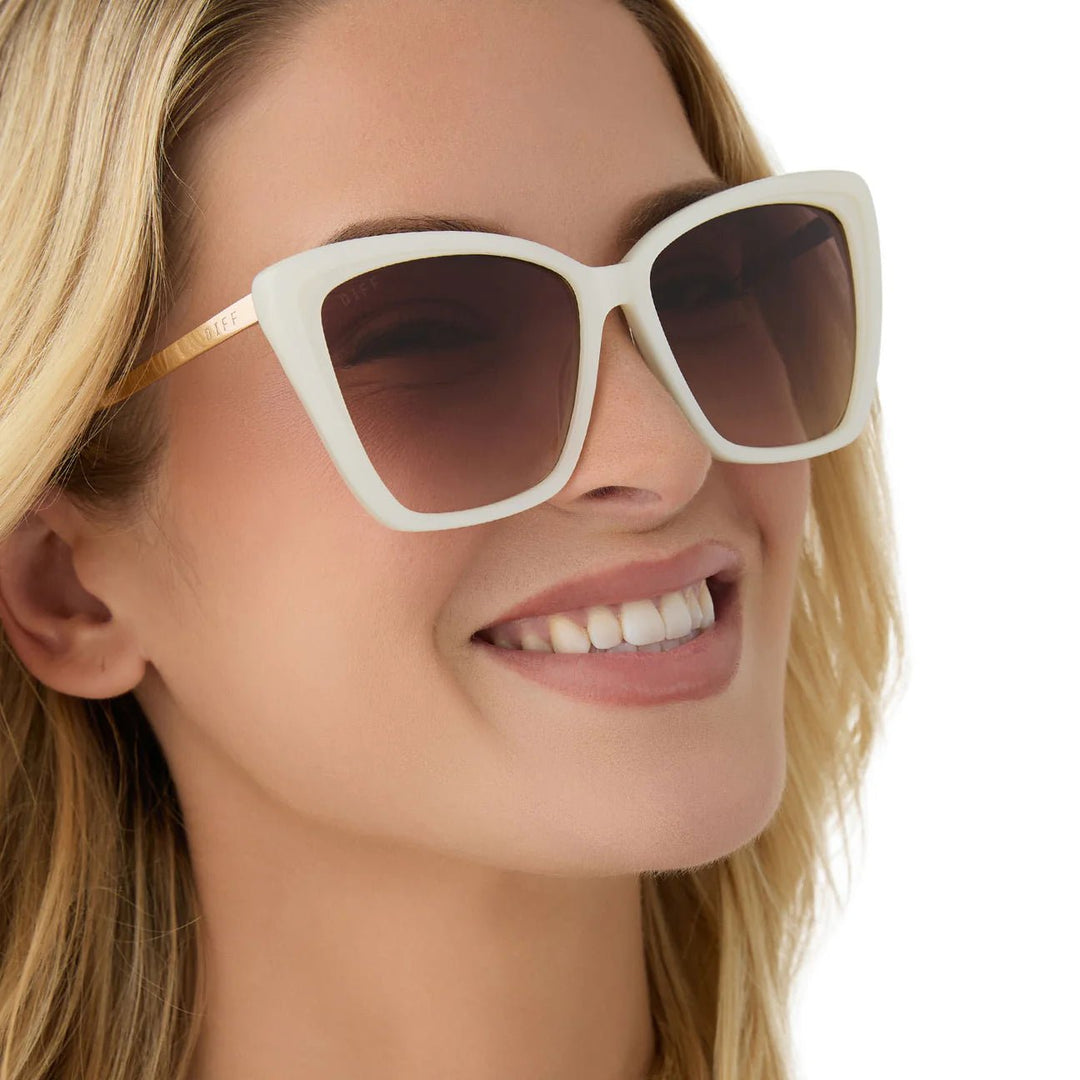 DIFF EYEWEAR - Becky II - Opaline + Brown Gradient - Jayden P Boutique