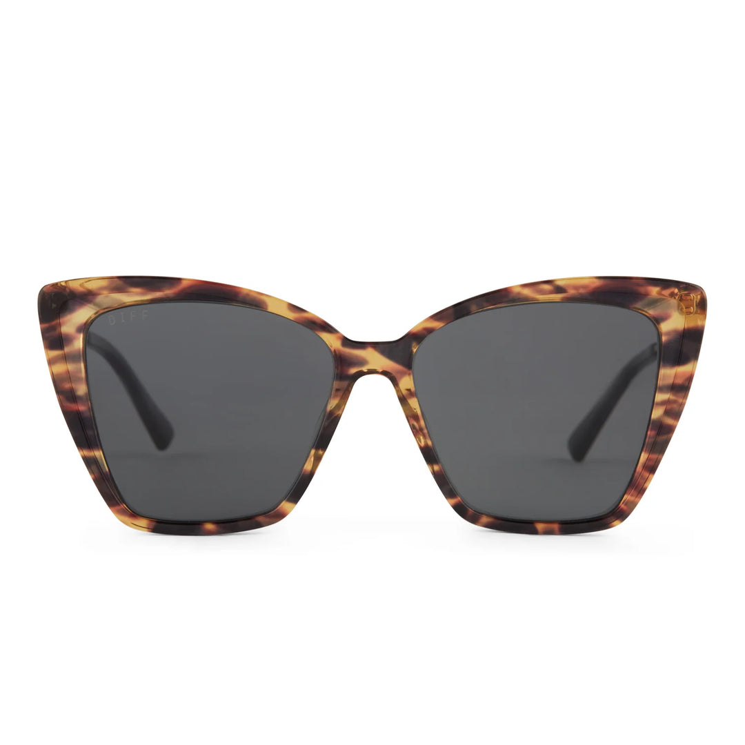 Diff Eyewear Becky II Wild Tort + Grey Polarized Sunglasses