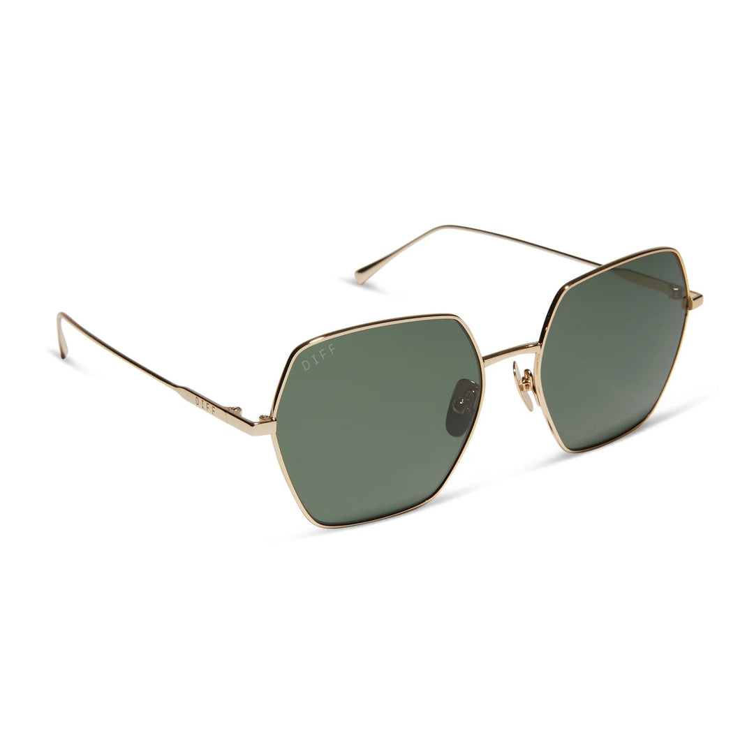 DIFF EYEWEAR Harlowe Sunglasses - Gold/G15 - Jayden P Boutique