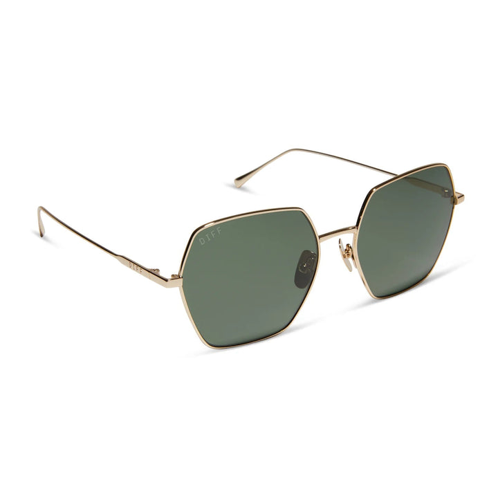 DIFF EYEWEAR Harlowe Sunglasses - Gold/G15 - Jayden P Boutique