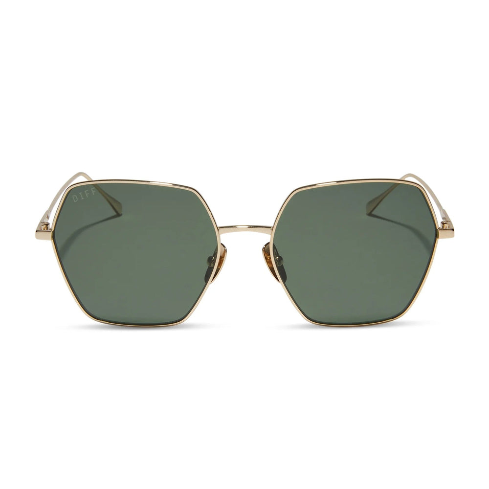 DIFF EYEWEAR Harlowe Sunglasses - Gold/G15 - Jayden P Boutique