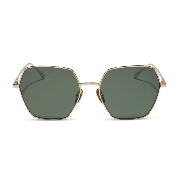 DIFF EYEWEAR Harlowe Sunglasses - Gold/G15 - Jayden P Boutique