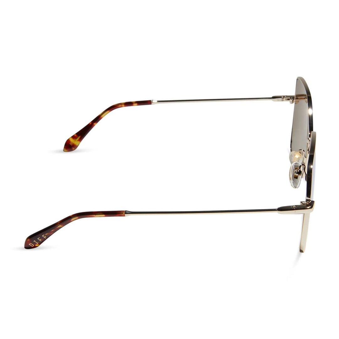 DIFF EYEWEAR Iris Sunglasses - Gold/Gold Mirror - Jayden P Boutique