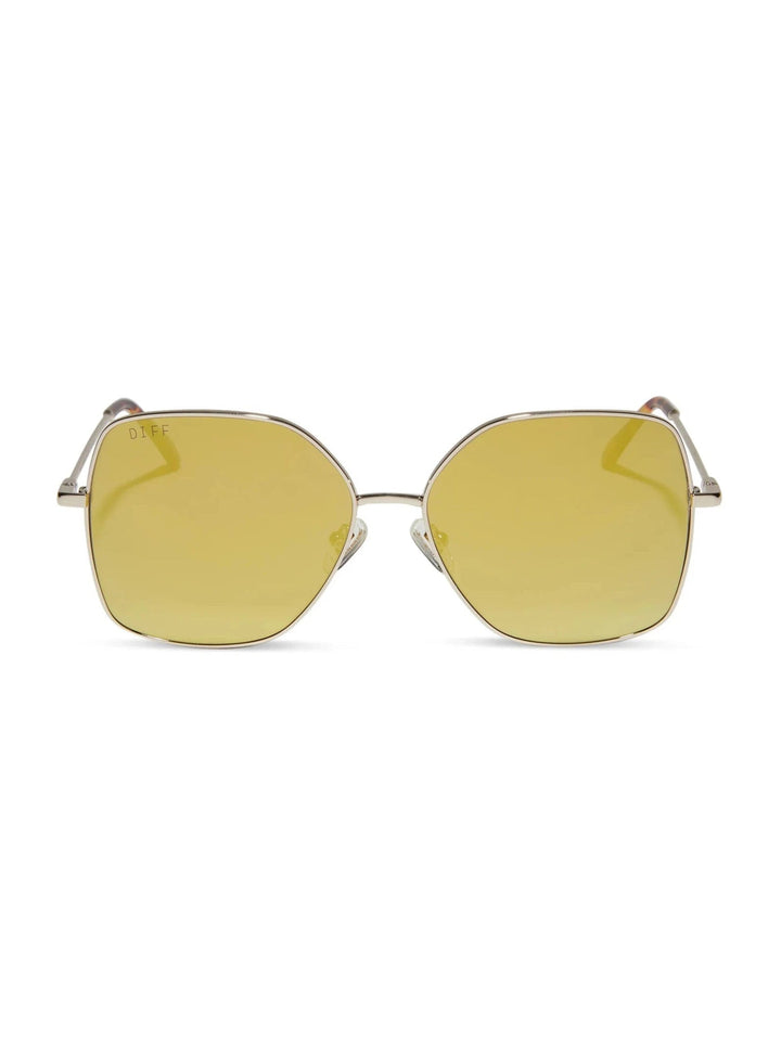 DIFF EYEWEAR Iris Sunglasses - Gold/Gold Mirror - Jayden P Boutique