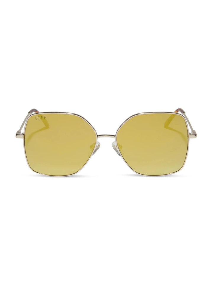 DIFF EYEWEAR Iris Sunglasses - Gold/Gold Mirror - Jayden P Boutique