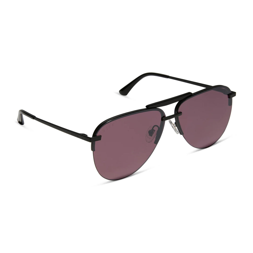 Jayden P Boutique - DIFF EYEWEAR - Tahoe Sunglasses - Black + Aubergine/Silver Flash - Default Title