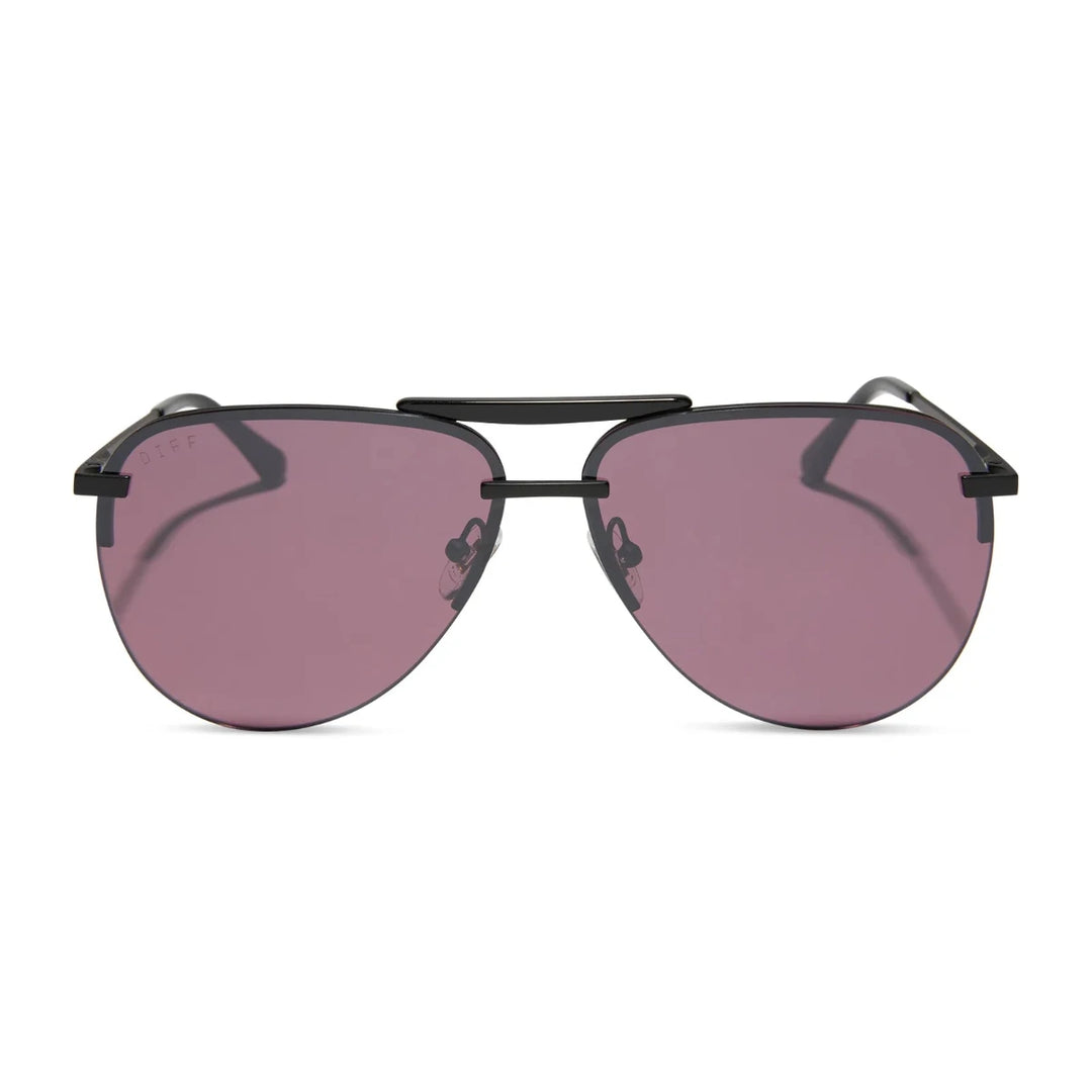 Jayden P Boutique - DIFF EYEWEAR - Tahoe Sunglasses - Black + Aubergine/Silver Flash - Default Title