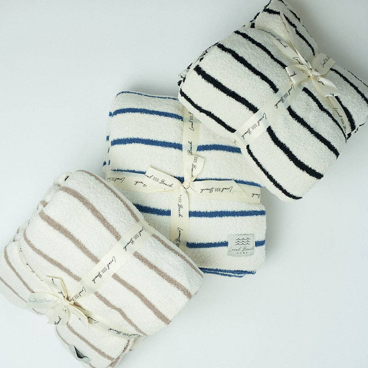 Local Beach - Striped Luxe Home Blanket