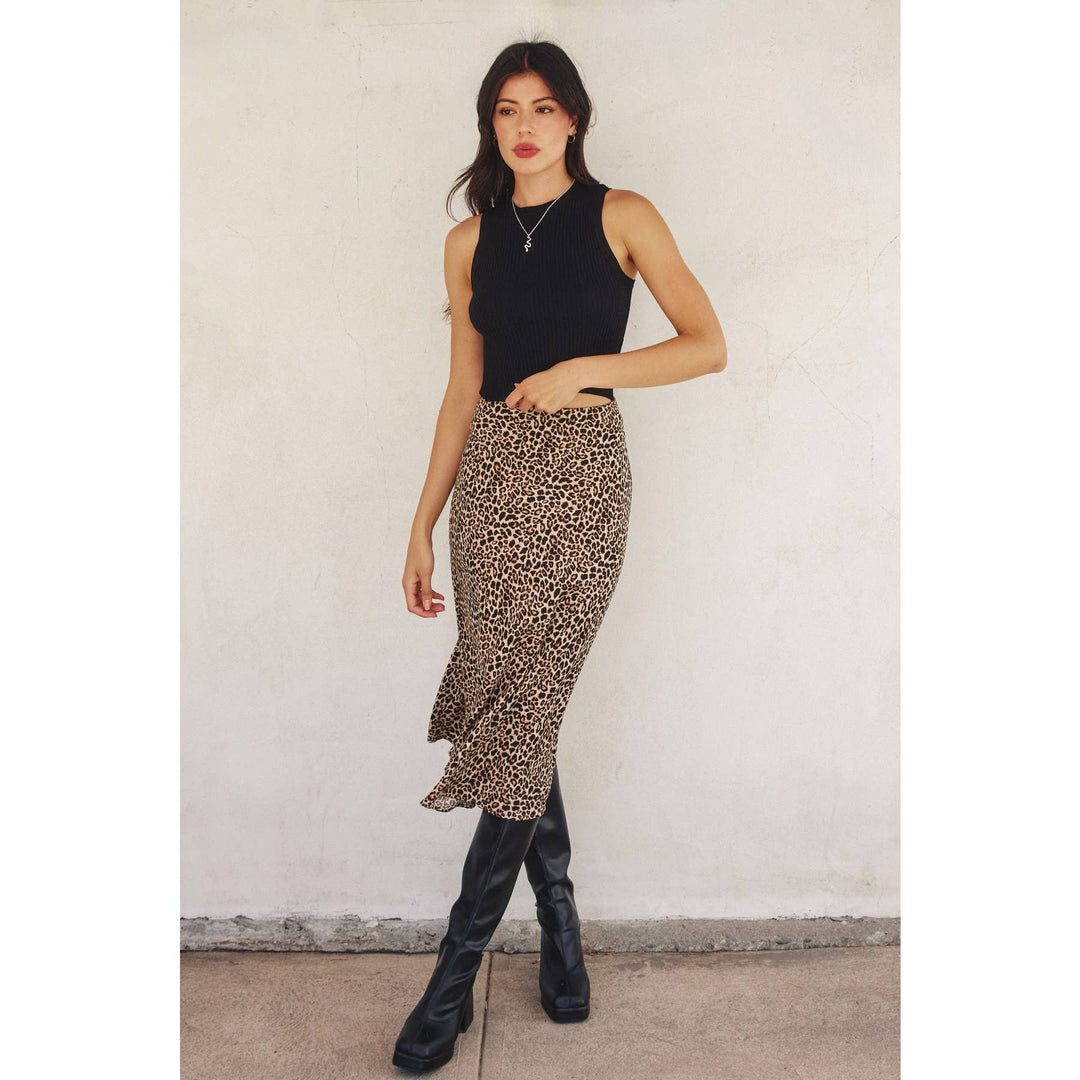 Jayden P Boutique - Wild Baby Bias Midi Skirt - Large