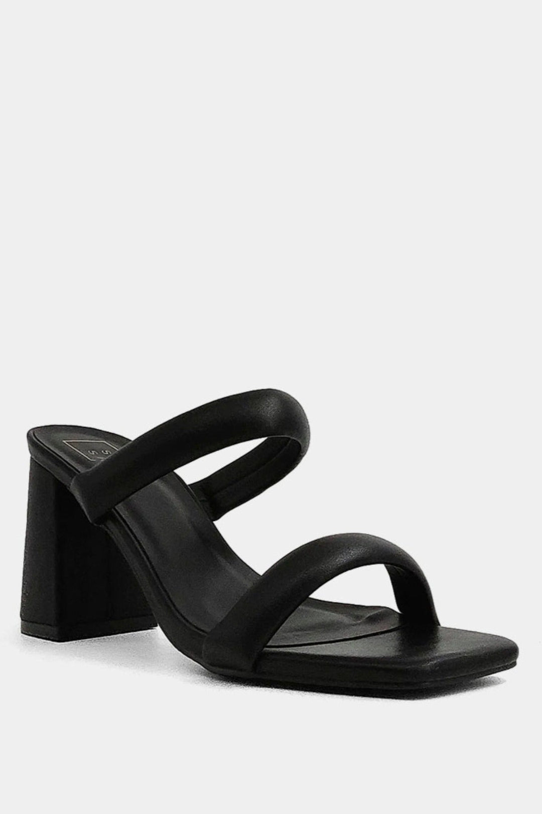 Farah Double Strap Heel - Black - Jayden P Boutique