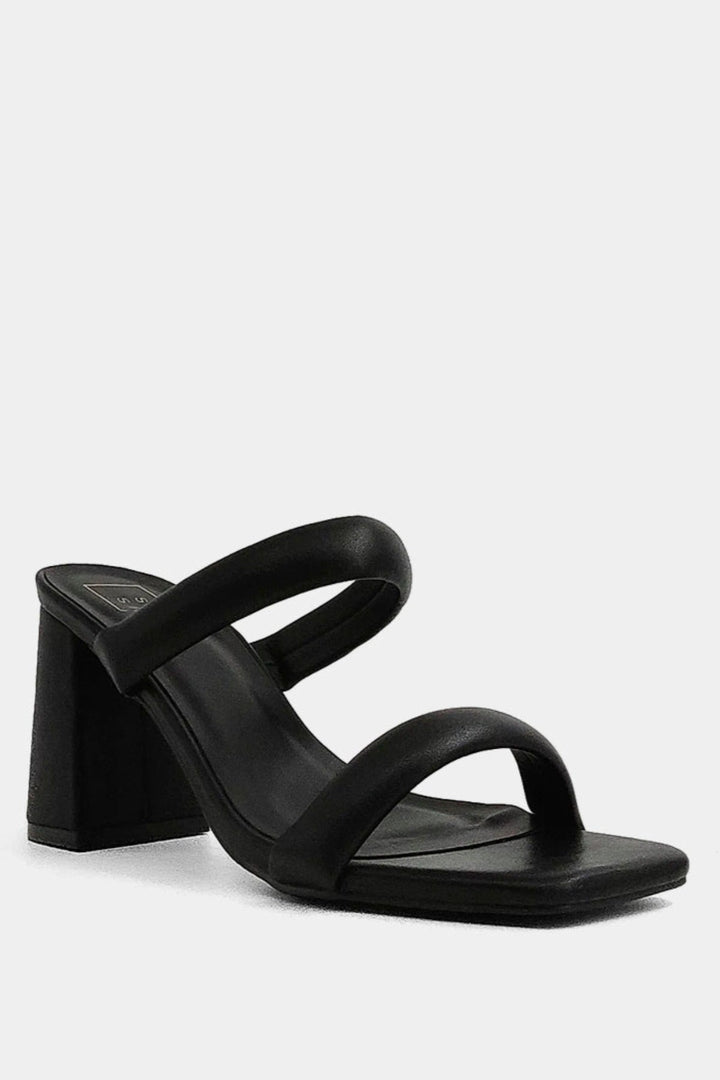 Farah Double Strap Heel - Black - Jayden P Boutique