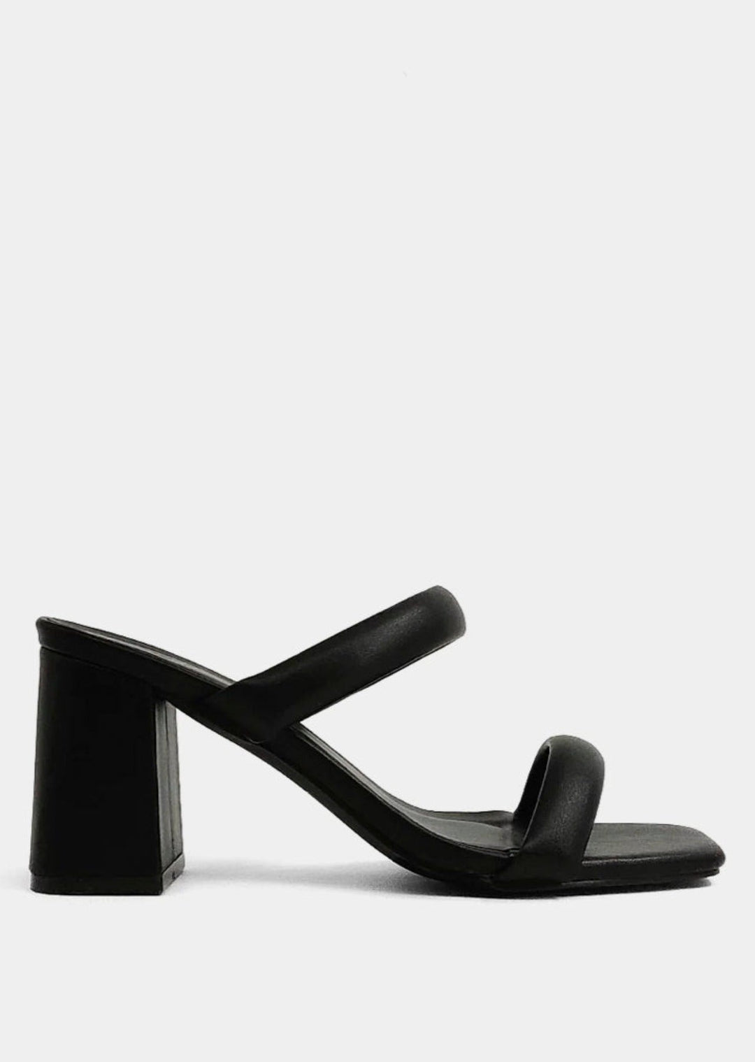 Farah Double Strap Heel - Black - Jayden P Boutique