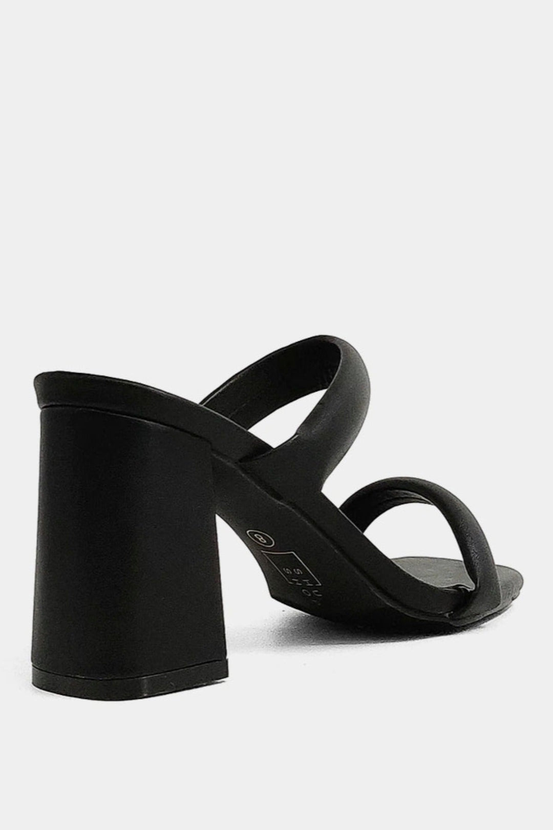 Farah Double Strap Heel - Black - Jayden P Boutique