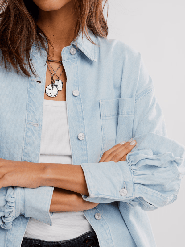 FREE PEOPLE - Ashley Denim Shirt - Jayden P Boutique