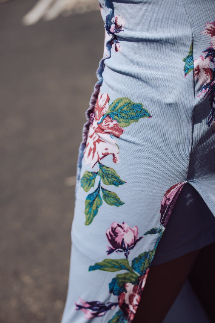 Free People Carmel Midi Dress - Blue Floral - Jayden P Boutique