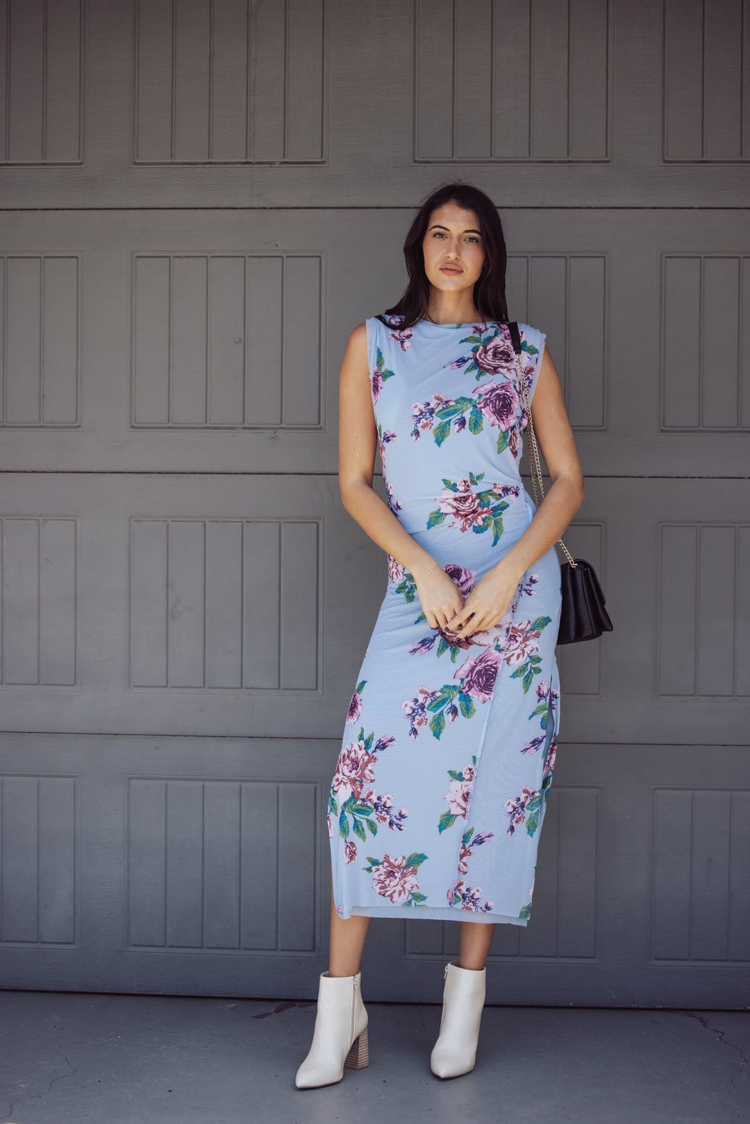 Free People Carmel Midi Dress - Blue Floral - Jayden P Boutique